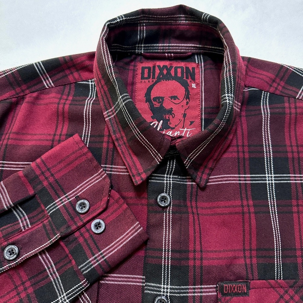 Dixxon Chianti Flannel Shirt XL Hannibal Lecter Silence Of The Lambs Red Plaid